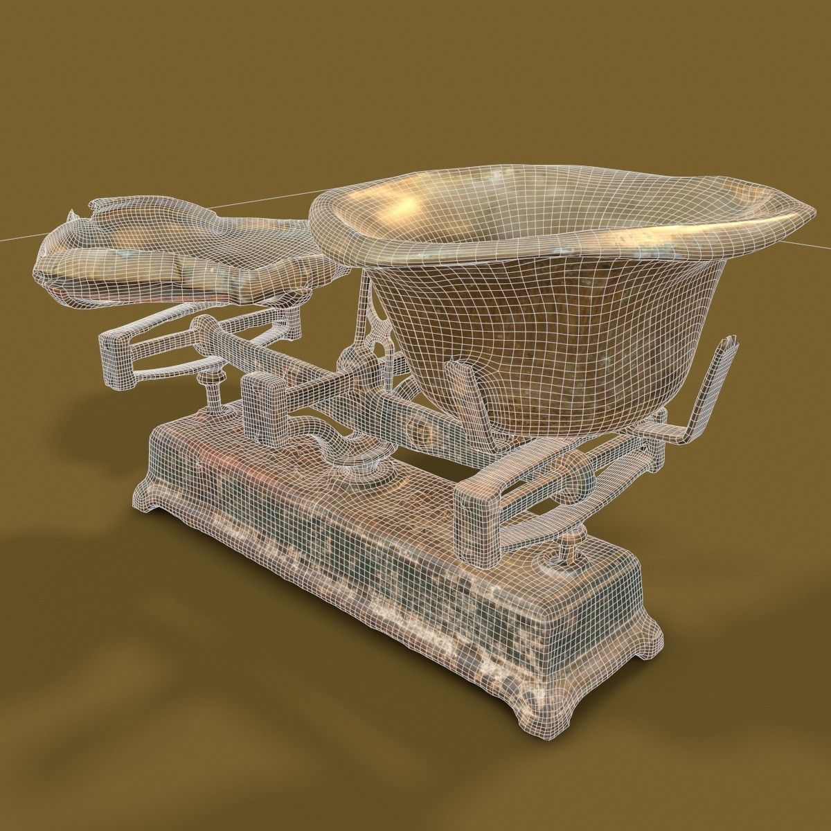3 Old Rusty Scale Collection Low-poly 3D model_21