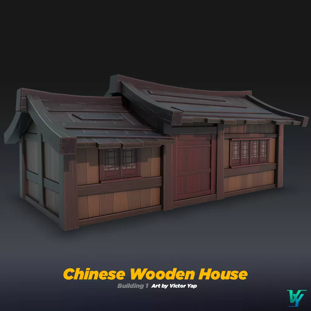 Ancient Chinese Wooden House 3D model
