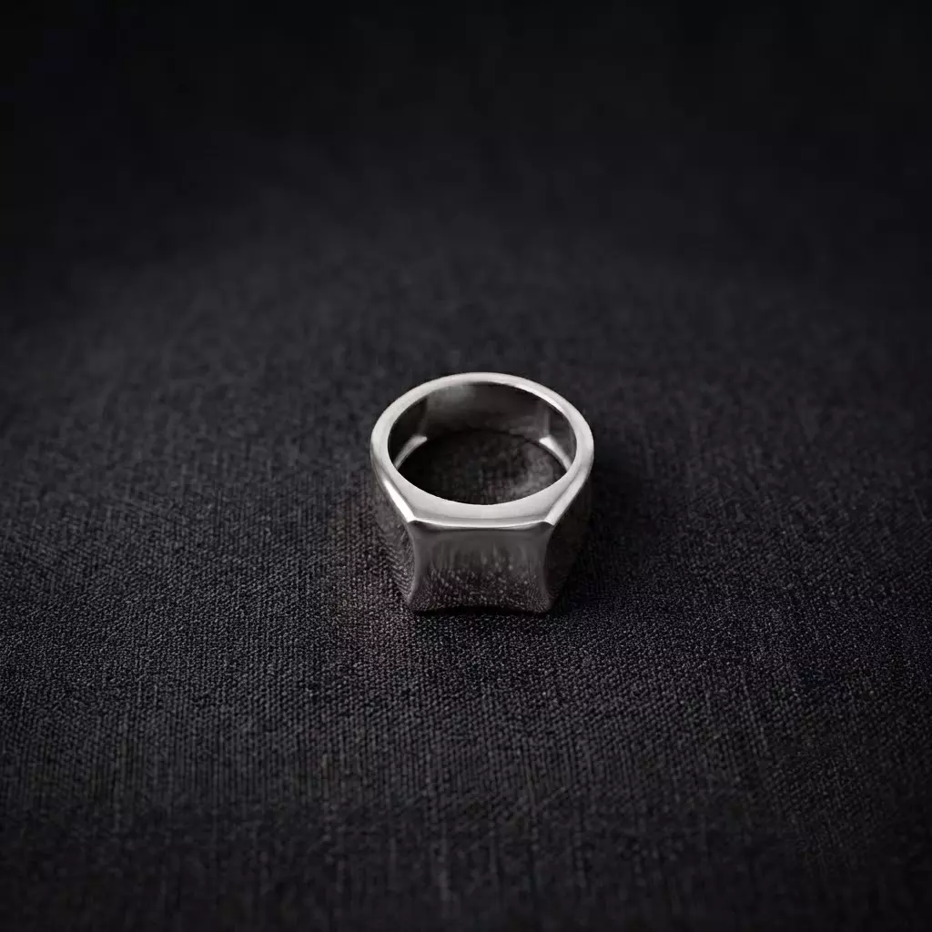 Jewelry Signet Ring v18 M Size 3D print model