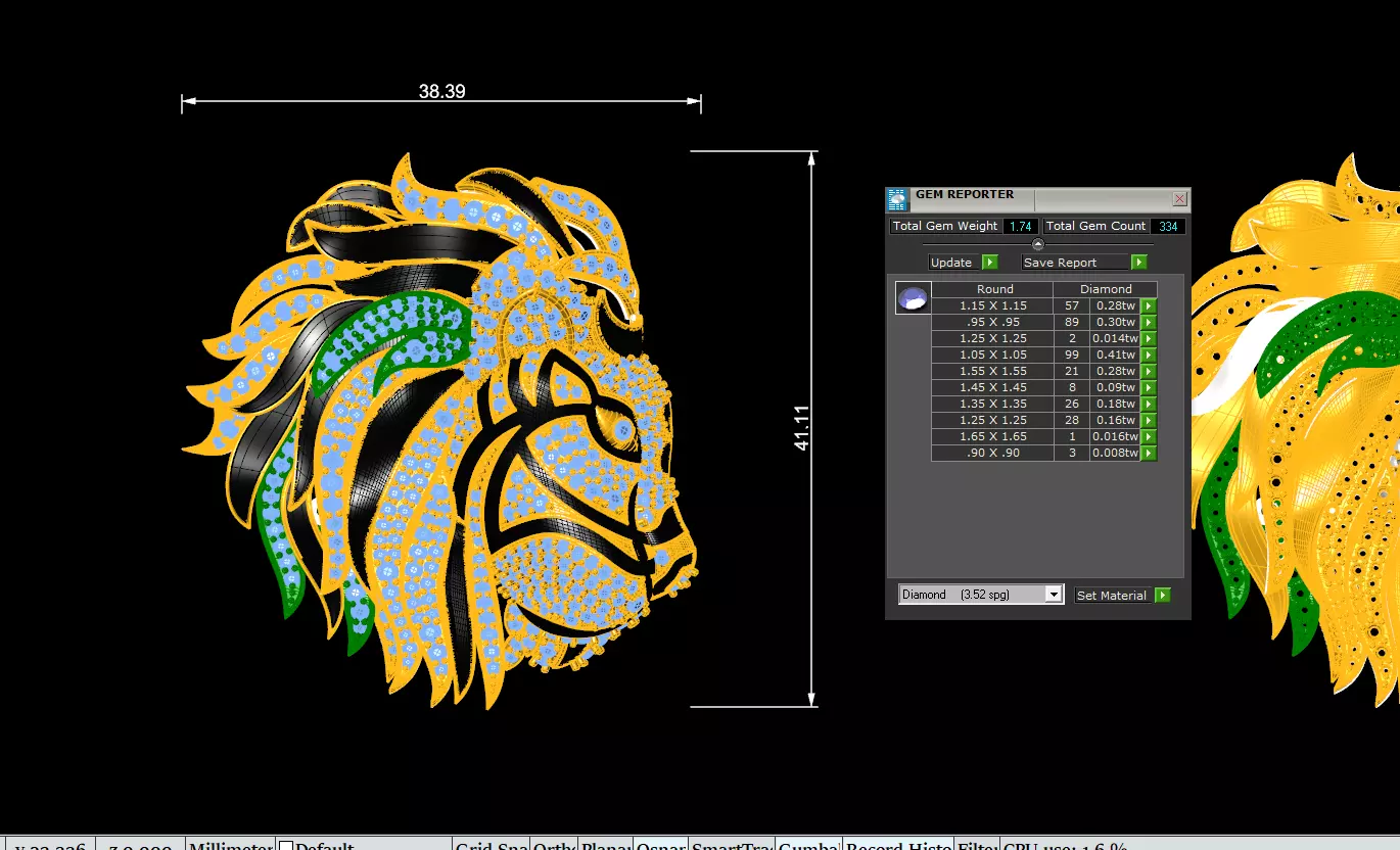 lion brotch Free 3D print model