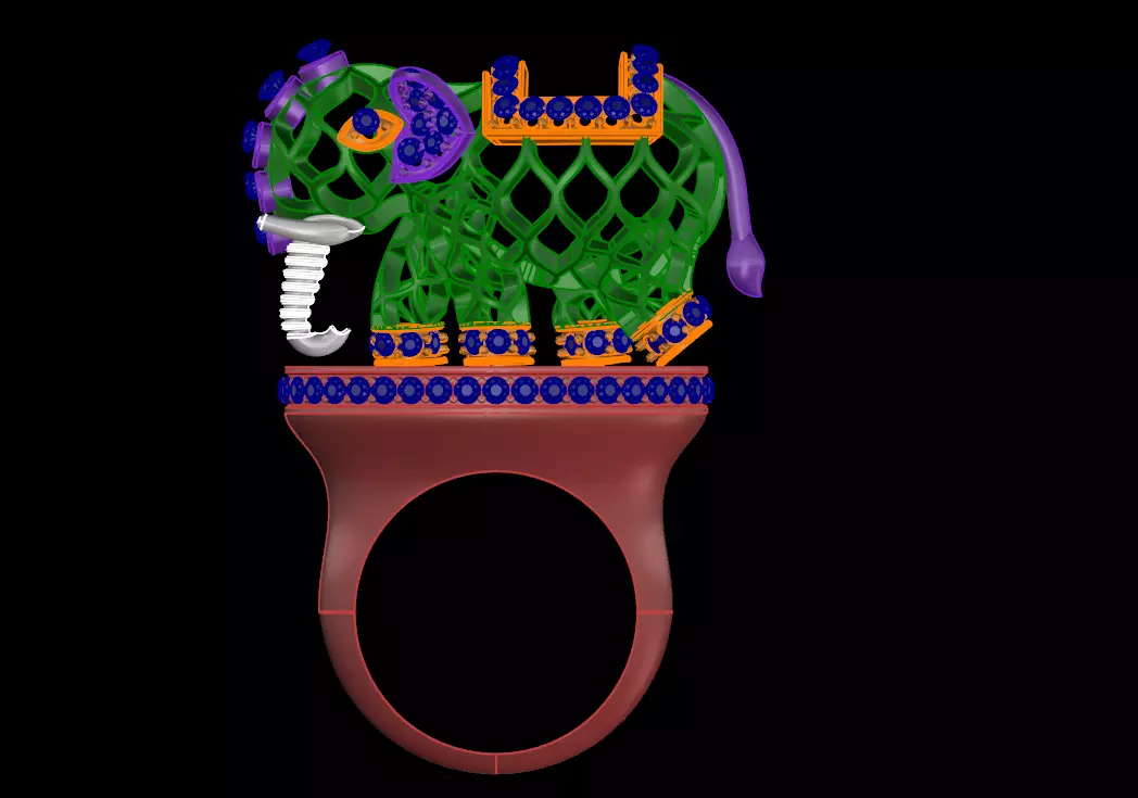 all new elephant ring gift Free 3D print model