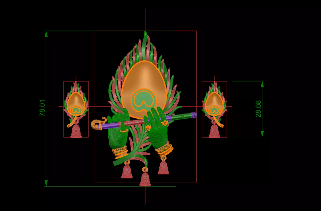 krishna ji pendent Free 3D print model