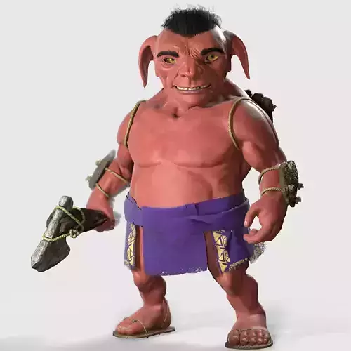 Tribal Goblin Low-poly 3D model