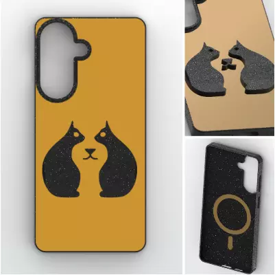 Dual Cat Illusion Case for A57 5G 3D print model