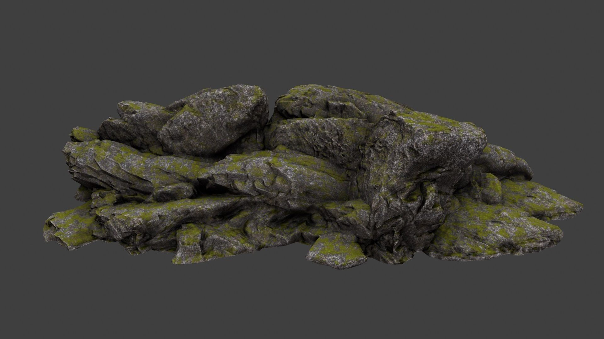 Rocks rock Low-poly 3D model_1