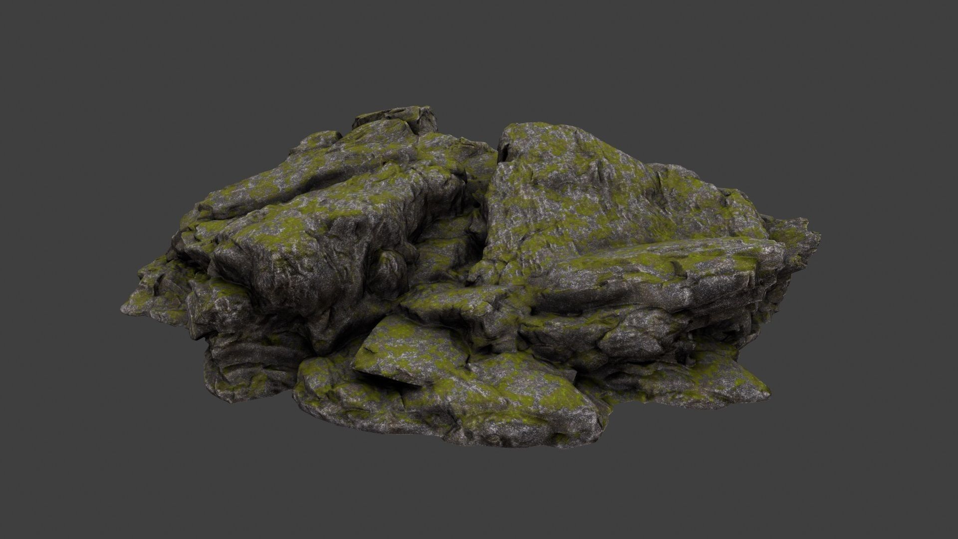 Rocks rock Low-poly 3D model_6