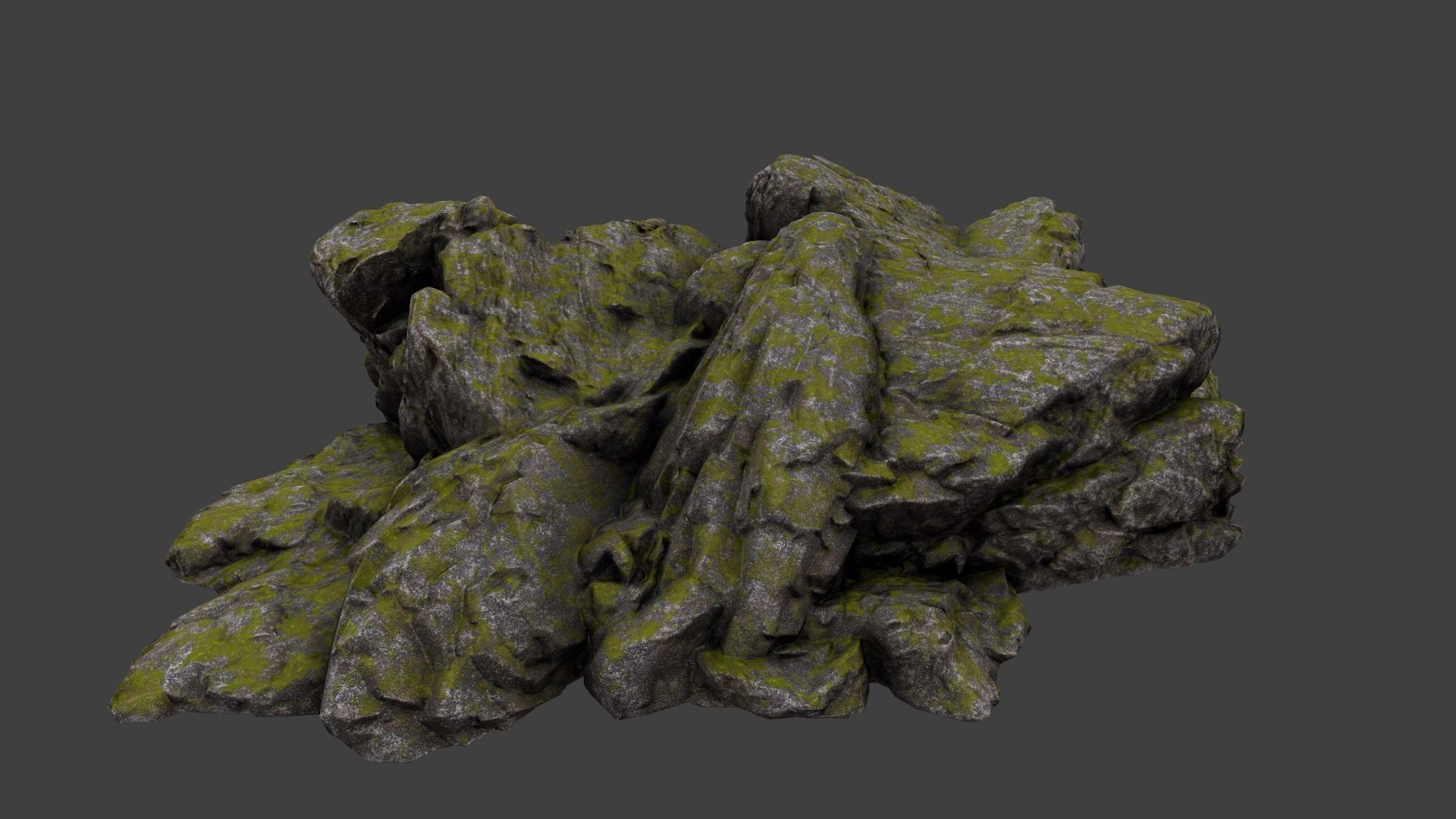 Rocks rock Low-poly 3D model_9