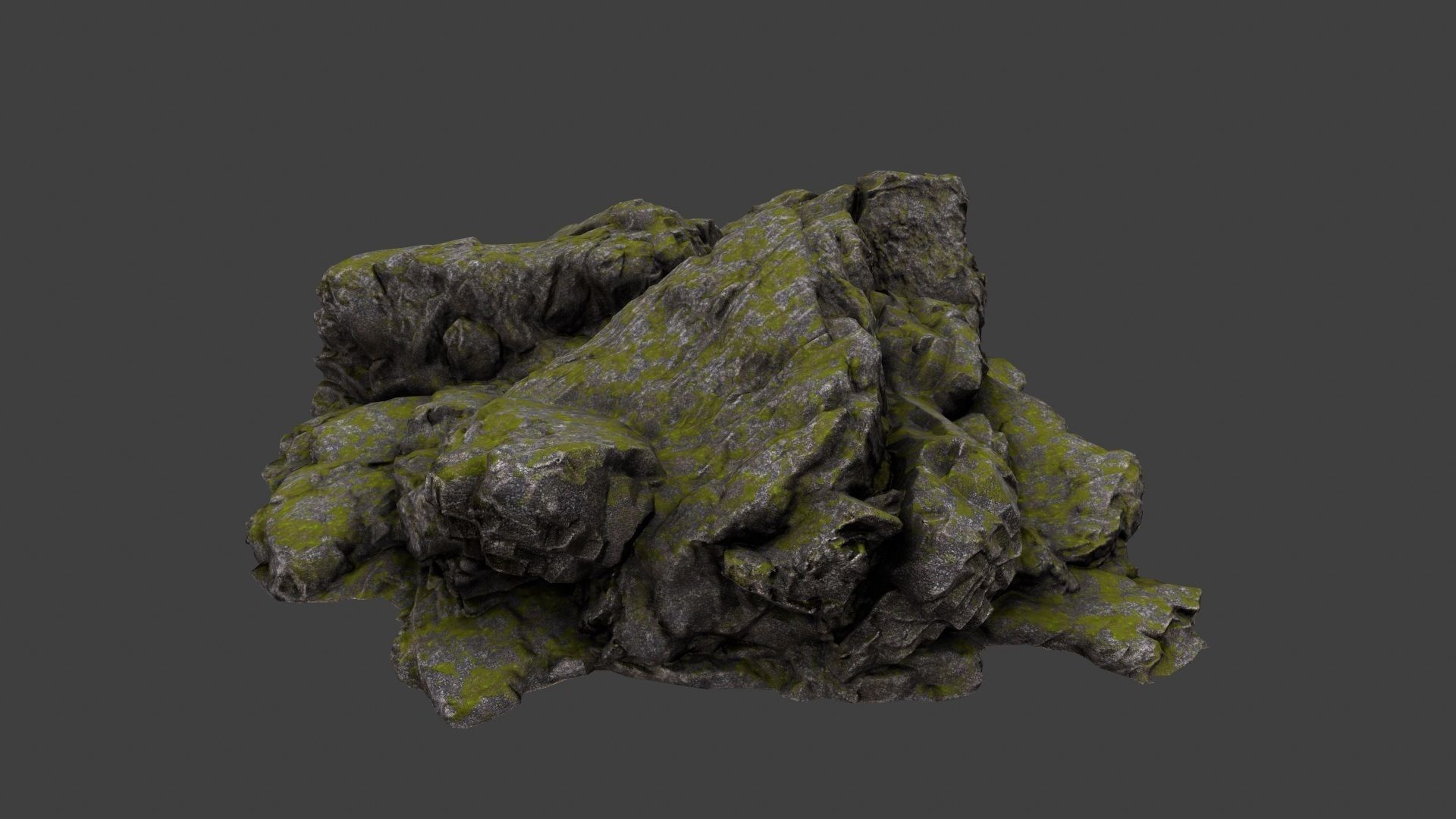 Rocks rock Low-poly 3D model_4