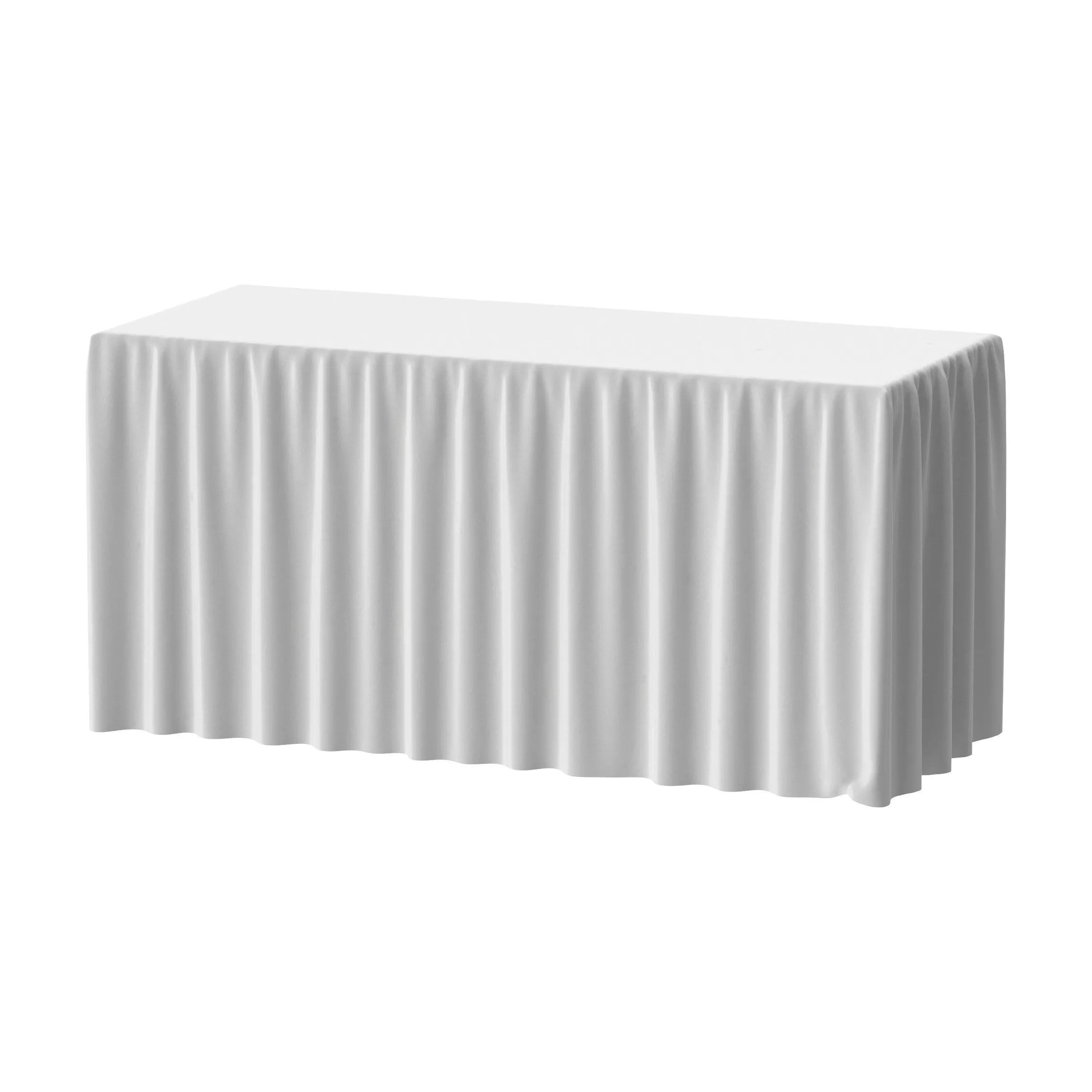 Rectangle Pleated Banquet Tablecloth 3D model