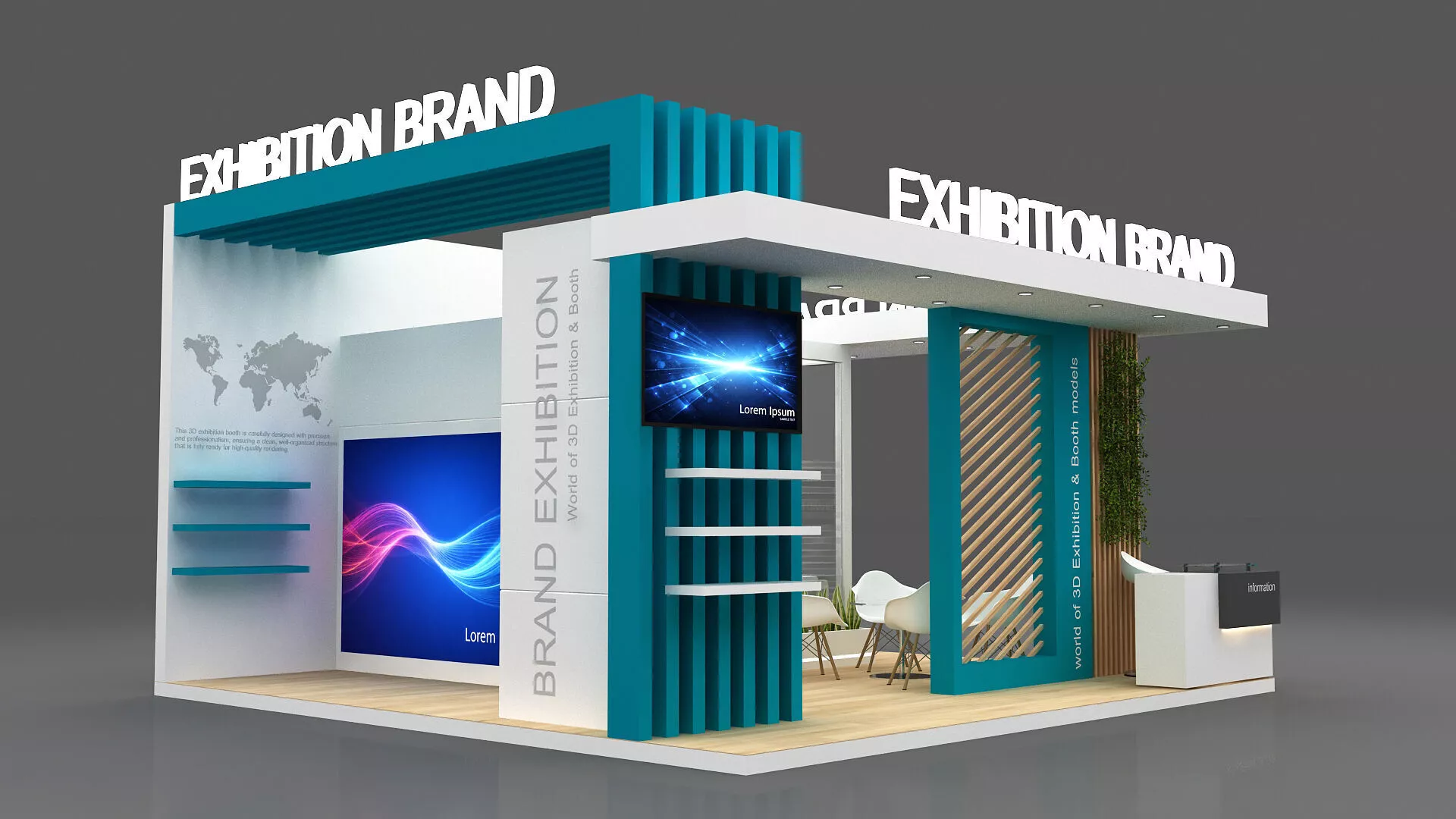booth stand exhibition stall 3D model