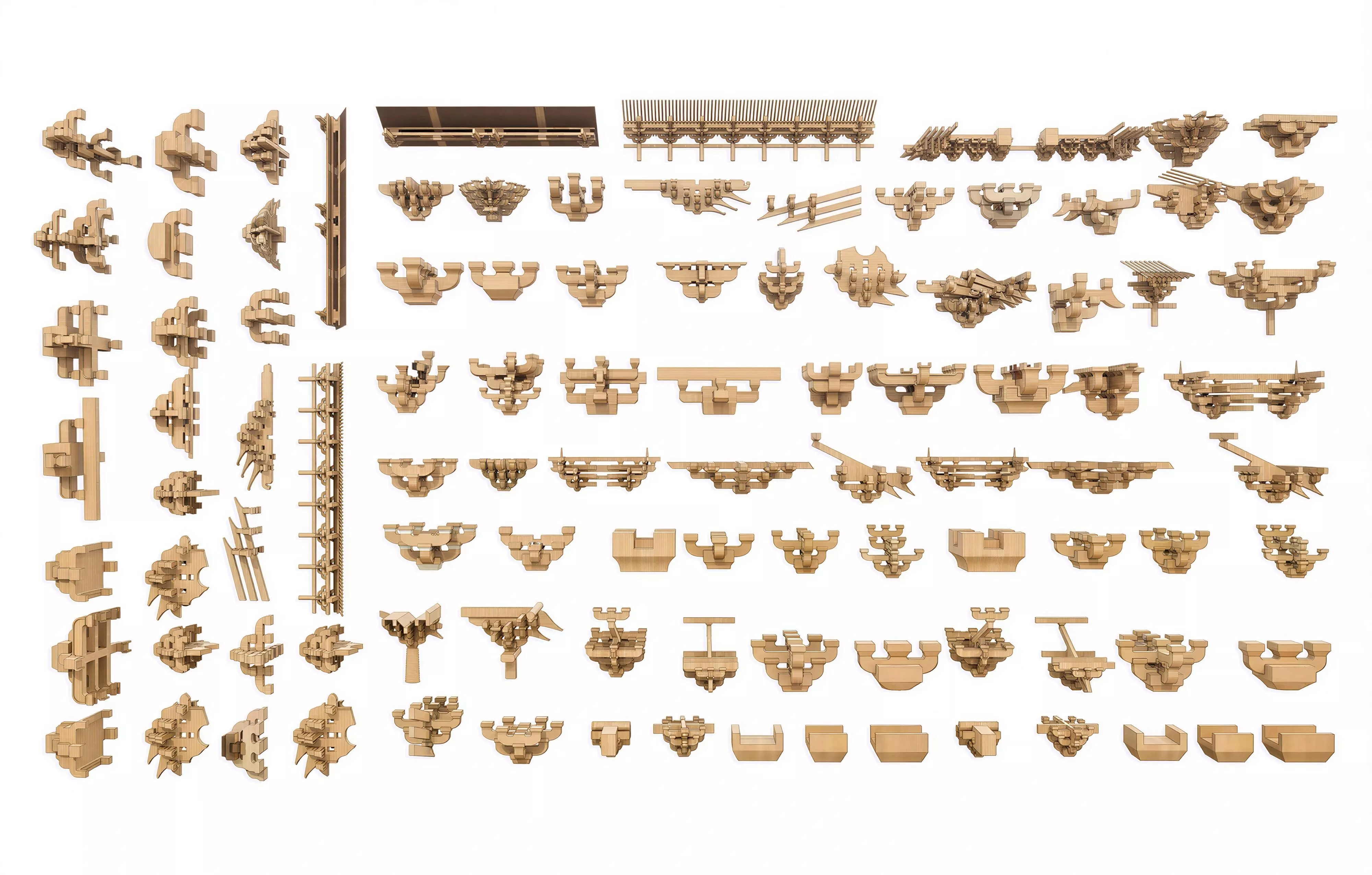 Chinese Dougong Bracket Set 3D Model Pack 3D model | CGTrader