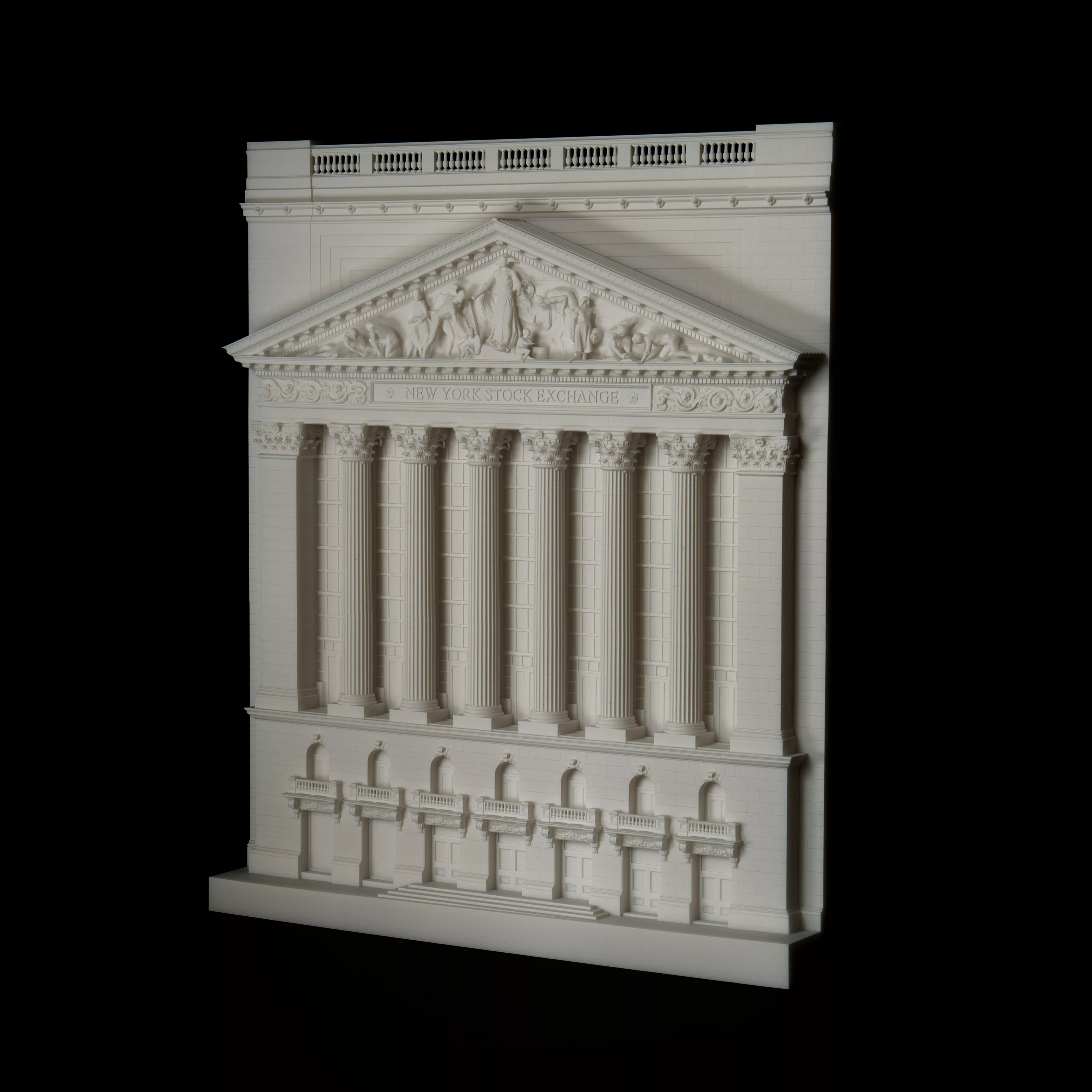 New York Stock Exchange Facade 1903 Broad Street Elevation 3D print model
