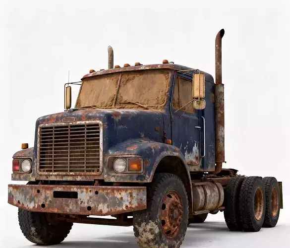 Rusted Semi Truck Tractor