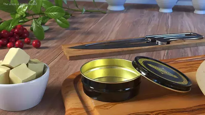 Marshallberg Premium Caviar Packaging 3D model 3
