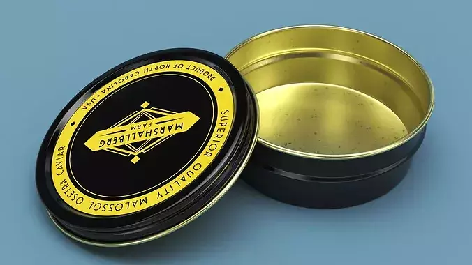 Marshallberg Premium Caviar Packaging 3D model 5
