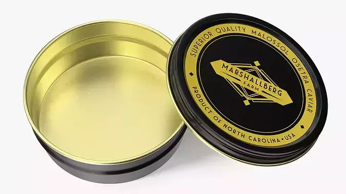 Marshallberg Premium Caviar Packaging 3D model 7