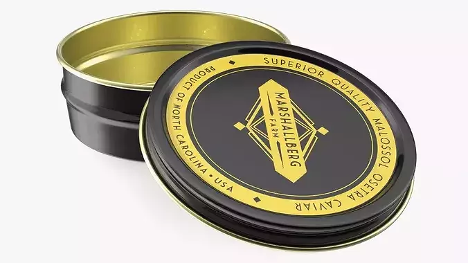 Marshallberg Premium Caviar Packaging 3D model 2