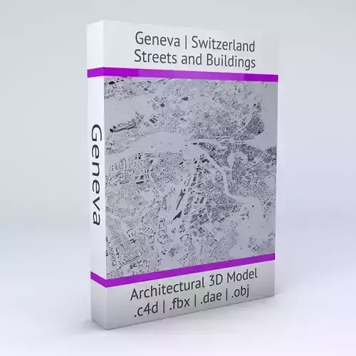Geneva Streets and Buildings 3D model