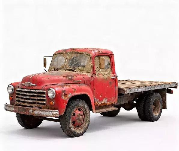 Rusted Vintage Flatbed Truck