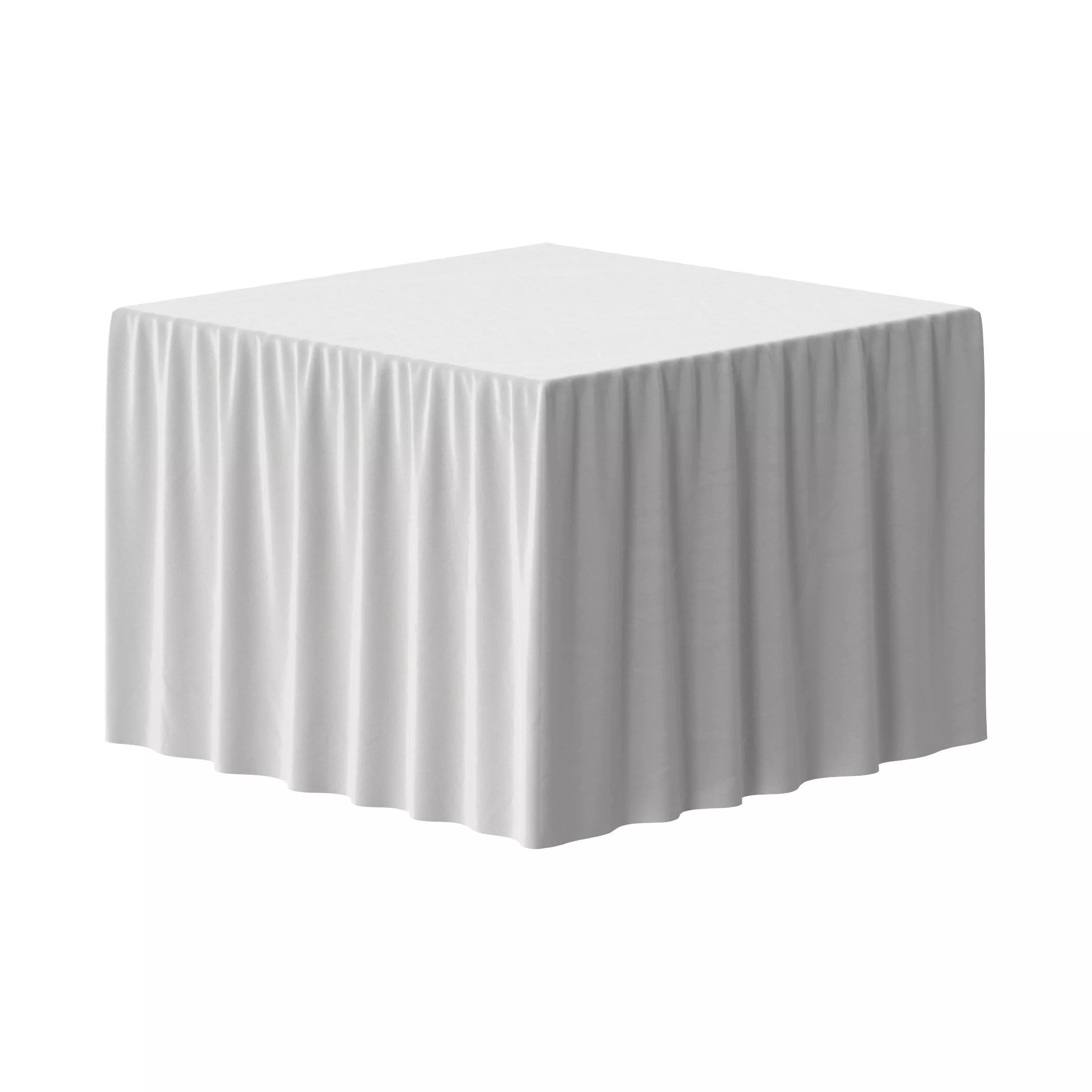 Square Pleated Restaurant Tablecloth 3D model