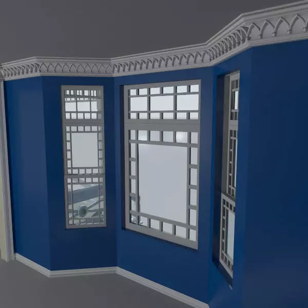 Moulding corner cornice 3D model