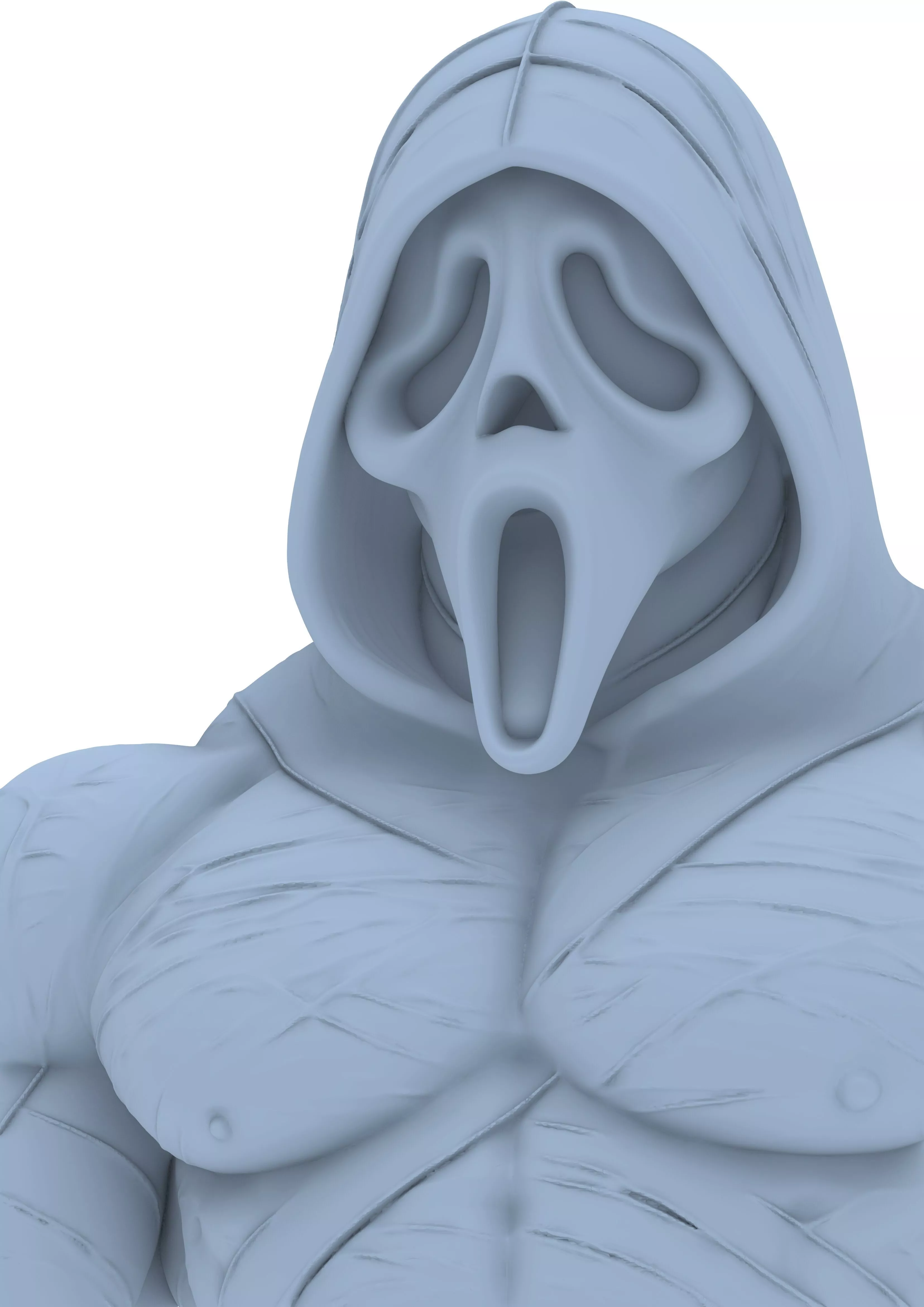 Ghost Face Horror Stylized Slasher Chibi Mask Figure 3D print model