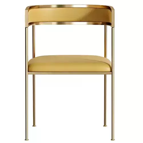 Glam Velvet Dining Side Chair 3D model 6