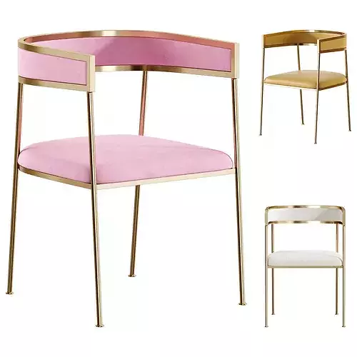 Glam Velvet Dining Side Chair 3D model