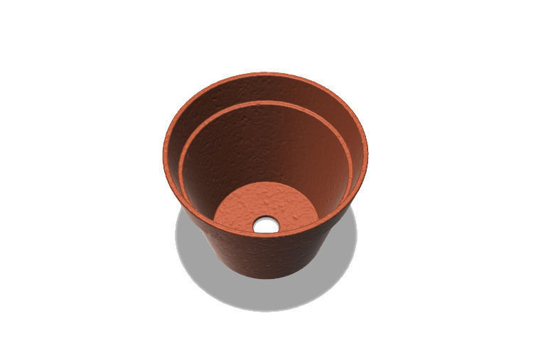 Small Plant Pot 3D print model_4