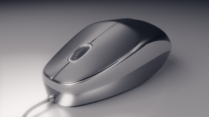 Logitech Computer Mouse USB 3D model