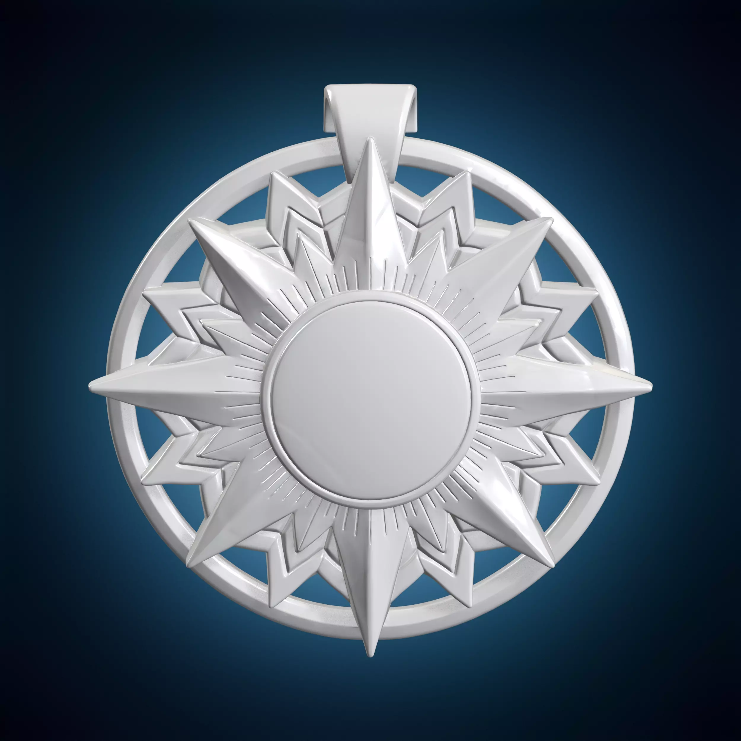 Geometric Sun Pendant 3D Printable Model 3D print model