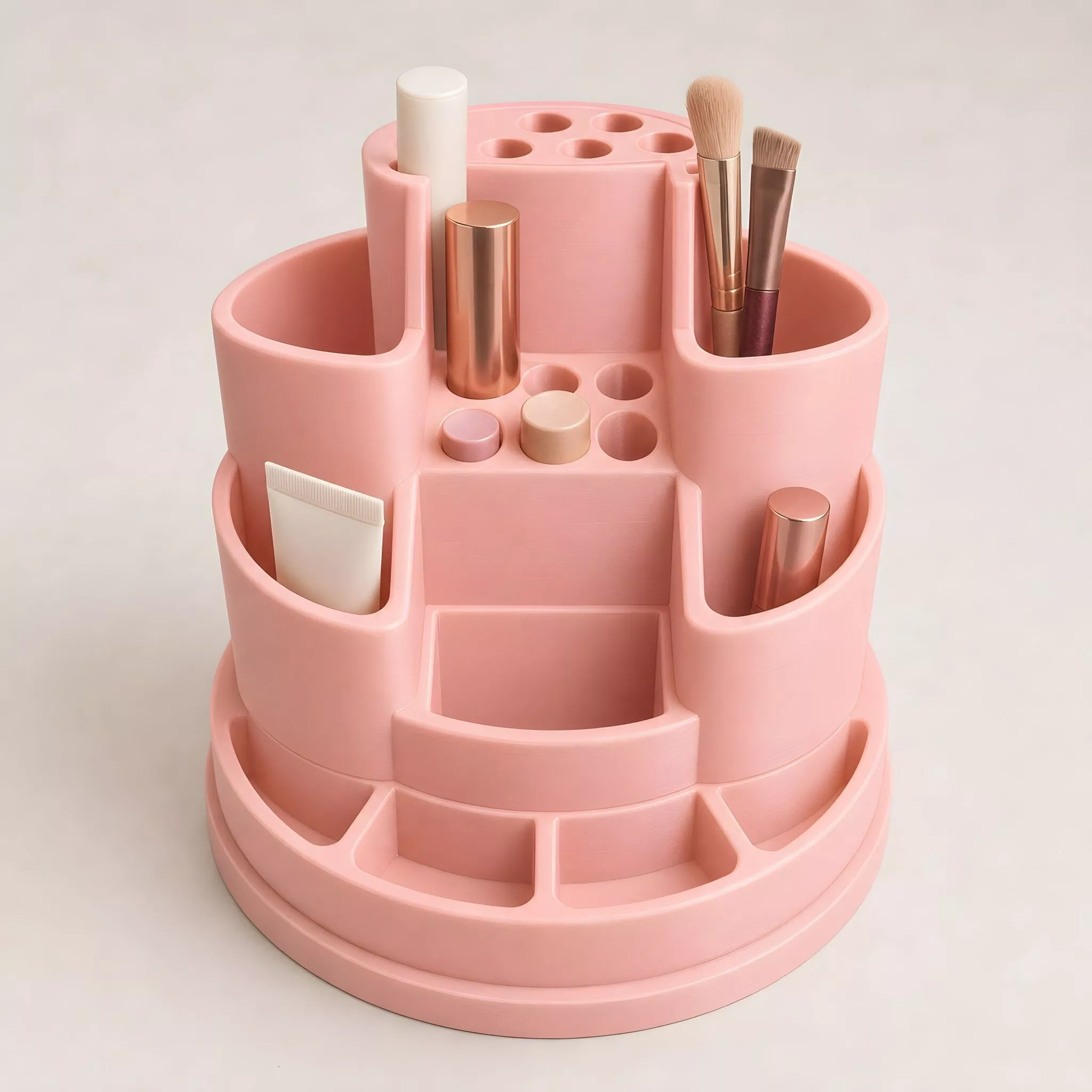 Circular Makeup Organizer 3D Printable Model 3D print model