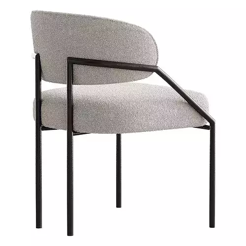Metal Kitchen and Dining Room Chair 3D model 6