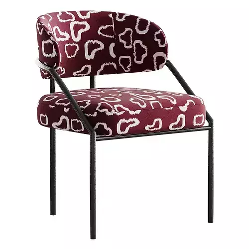 Metal Kitchen and Dining Room Chair 3D model 4