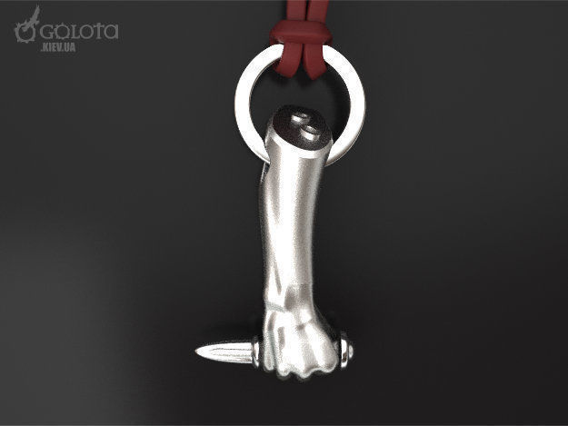 Knife-fist original pendant 3D print model