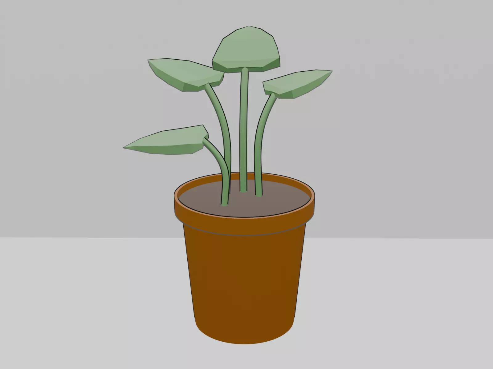 Potted Plant Free low-poly 3D model
