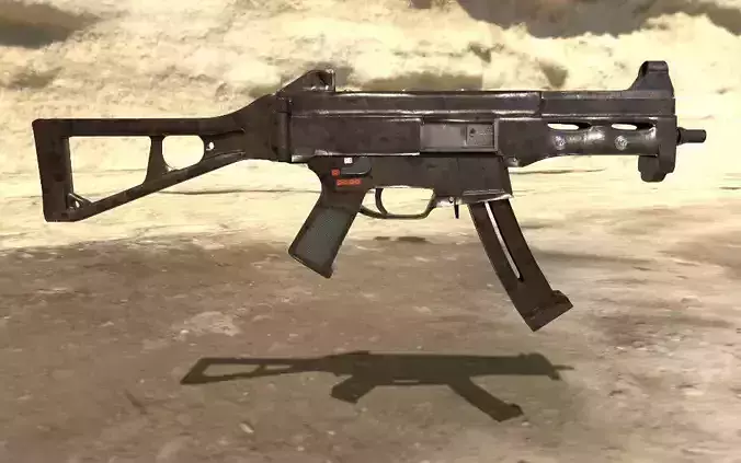 Game Asset Machine gun - Low poly