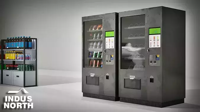 Game-Ready Grocery Props and Super Market Kit Low-poly 3D model 3