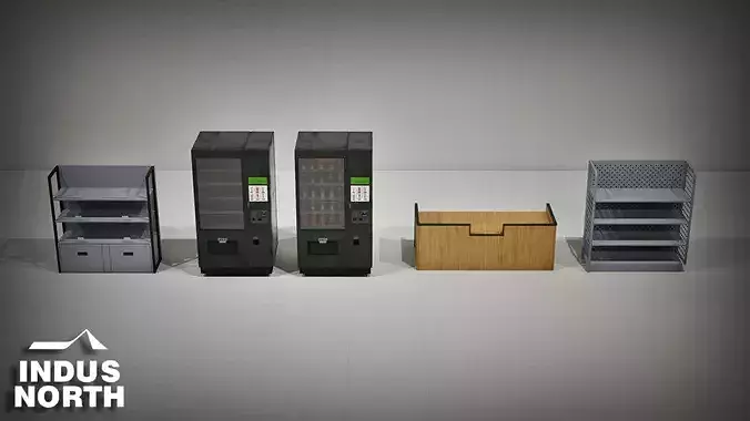 Game-Ready Grocery Props and Super Market Kit Low-poly 3D model 7