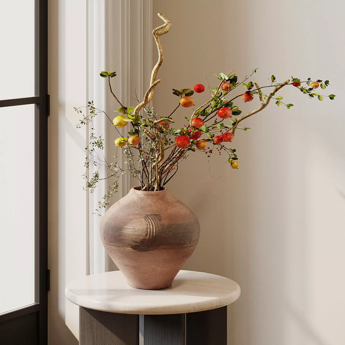 Decorative Floral Vase Arrangement 3D model