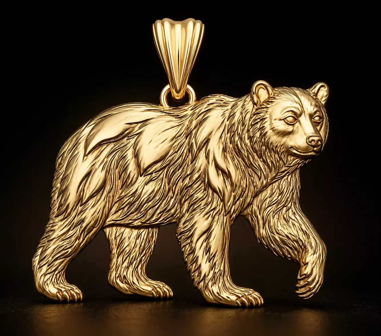 Walking Bear Pendant 3D print model