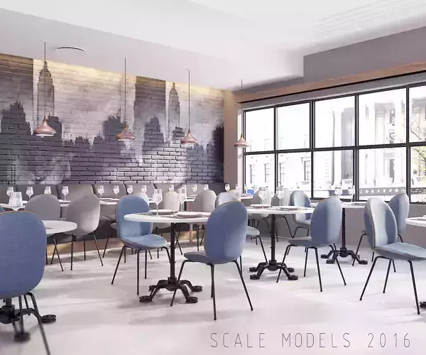 Contemporary Restaurant 022 3D model