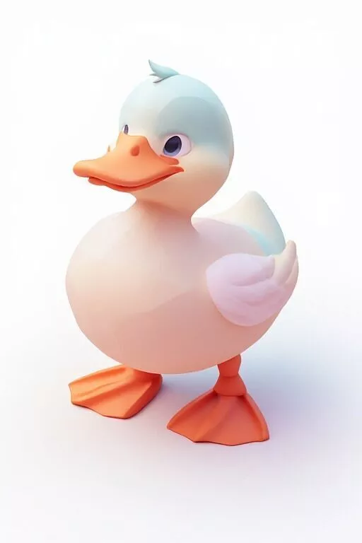 Cute Sitting Duck Figurine 3D print model
