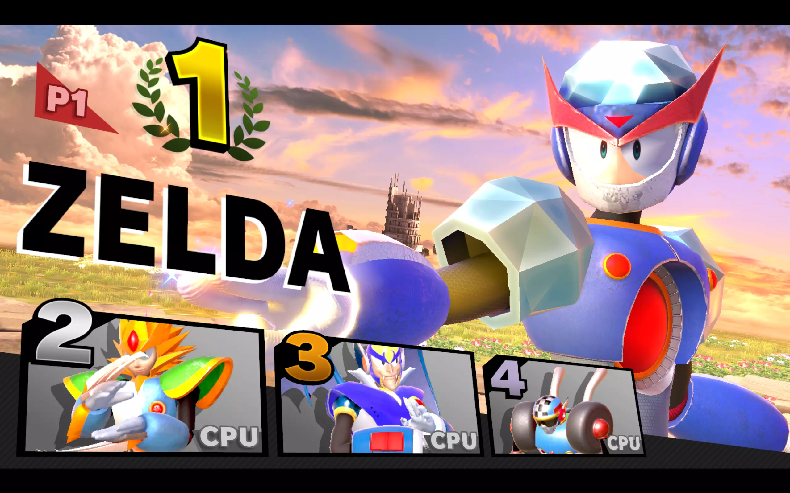 Freezeman megaman 7 MOD for Smash Bros Ultimate over Zelda Free low-poly 3D model