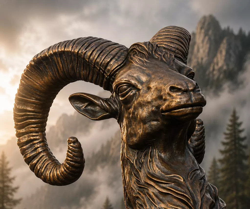 Bighorn Ram Sculpture STL Summit Sovereign Wildlife Animal 3D print model
