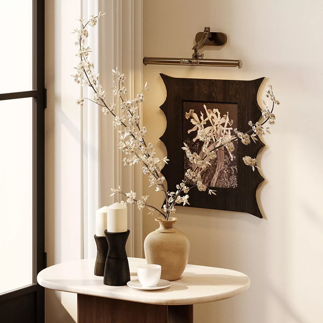 Decorative Floral Vase Arrangement 3D model