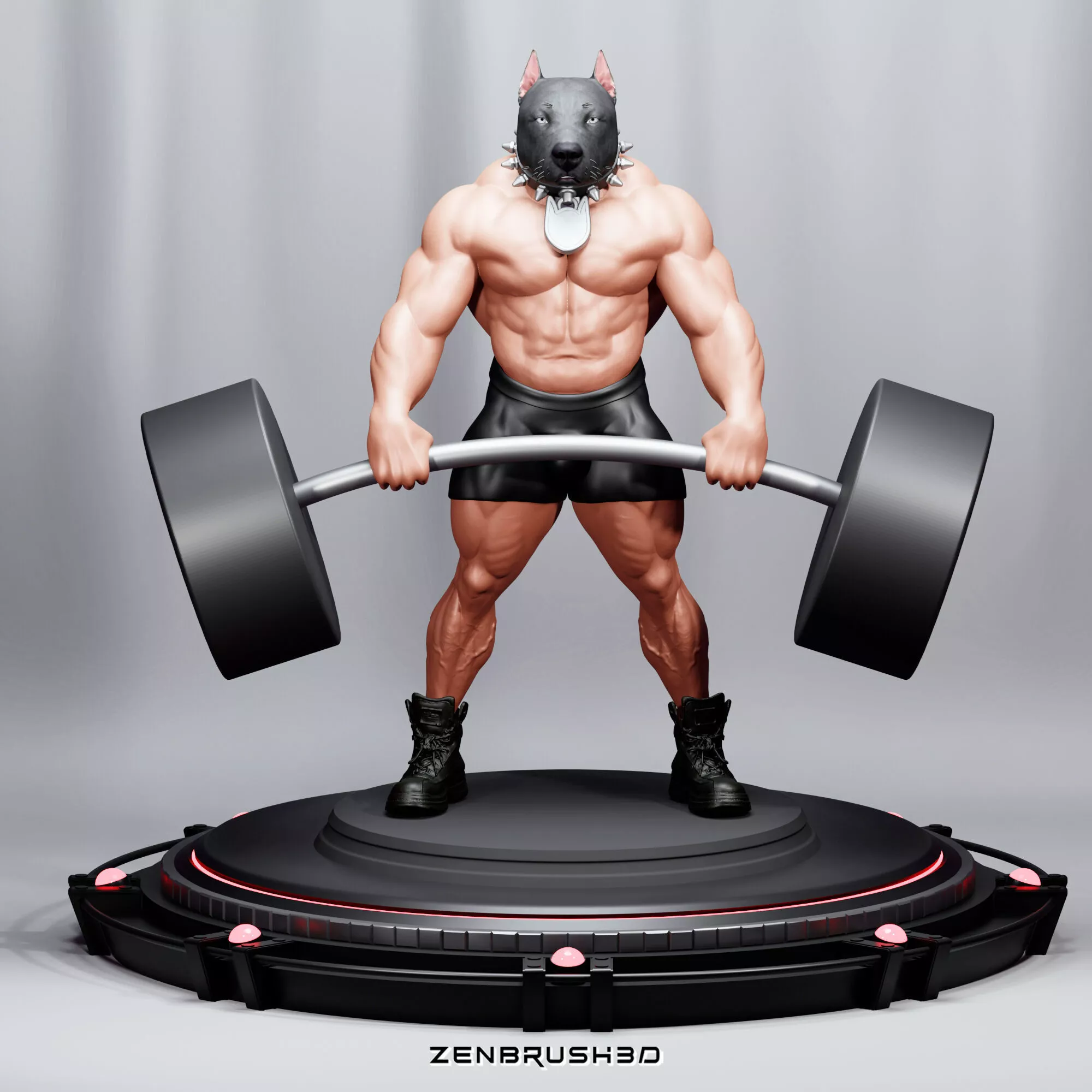 DOG GYM - Pit bull - dmx - mr olympia - halterofilia 3D PRINTING 3D print model