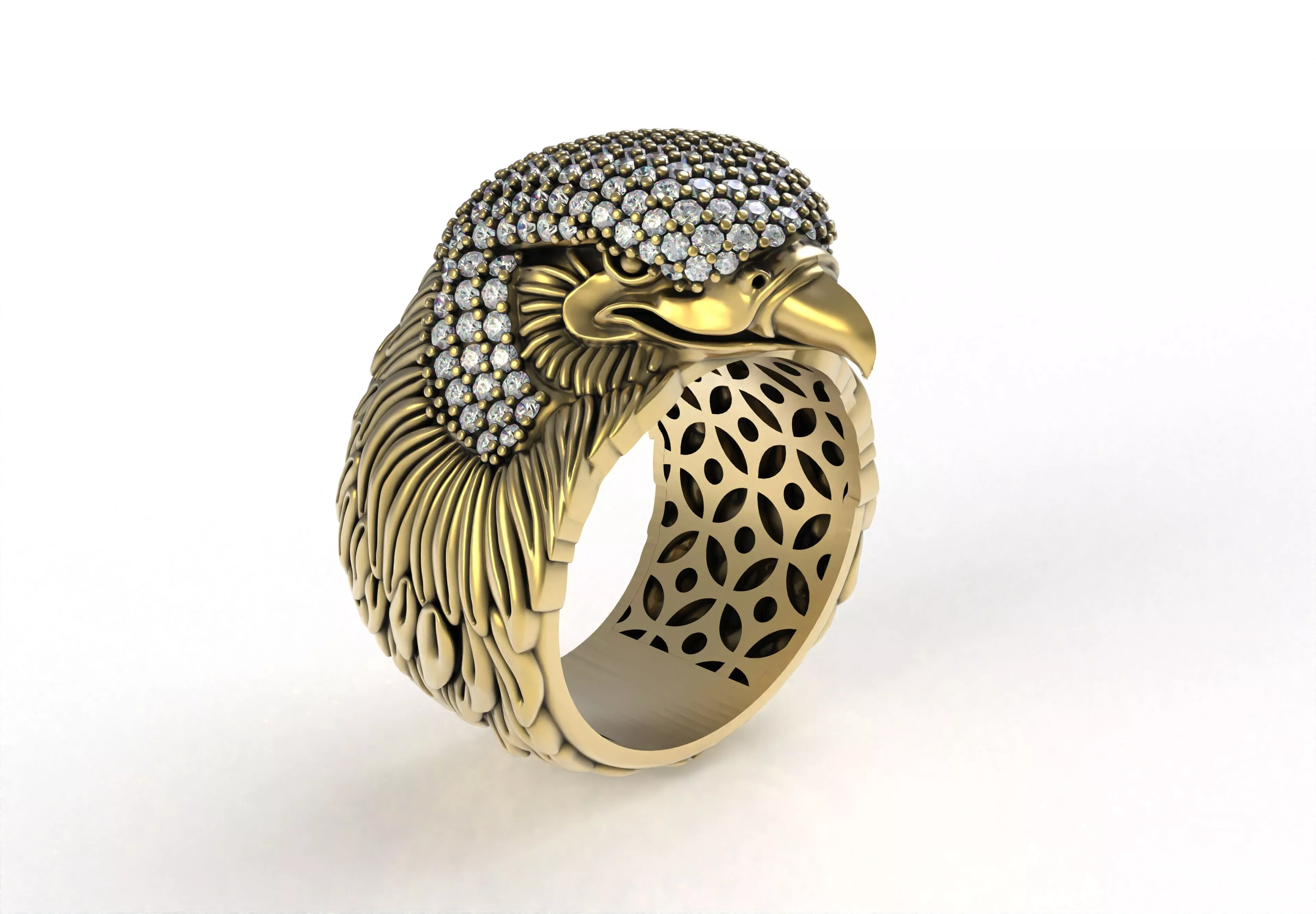 Eagle Hip-Hop Ring 3D print model