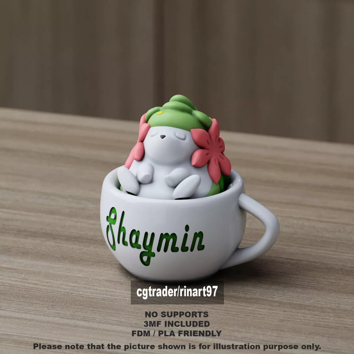 Shaymin in the chill cup 3D print model