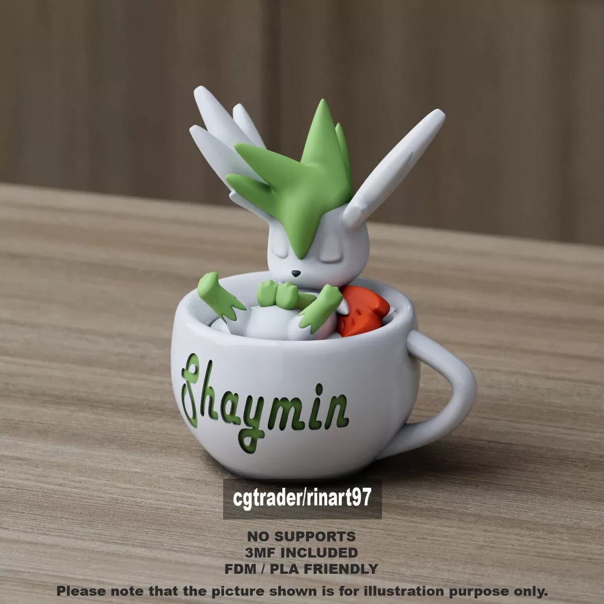 Shaymin sky forme in the chill cup 3D print model